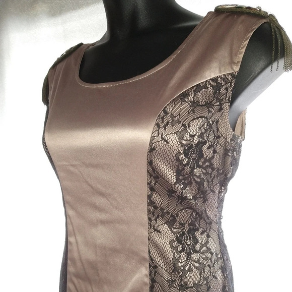 Satin and Lace Dress - Picture 2 of 7